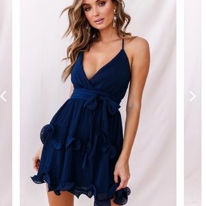 Selfie Leslie Greta Chiffon Layered Mini Dress XS